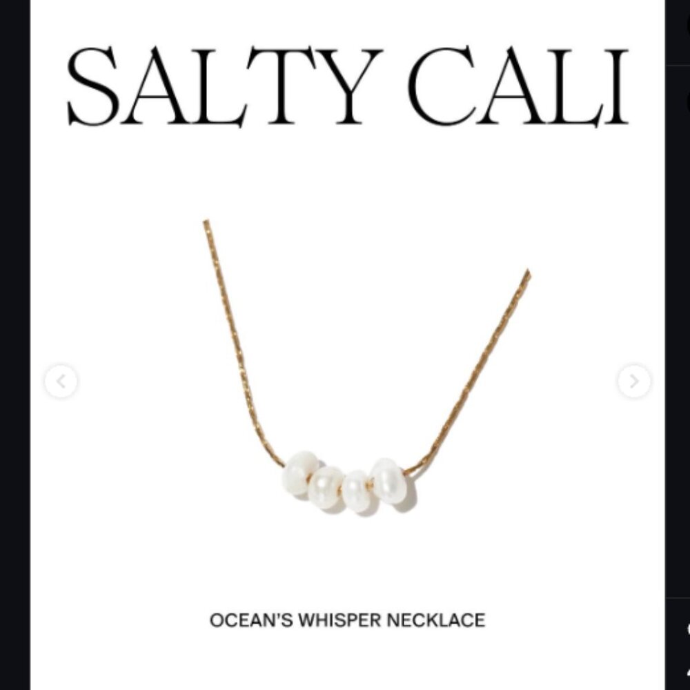 ❣️2/$36 Salty Cali Ocean's Whisper Necklace Stainless Steel 18k Gold Plated $41